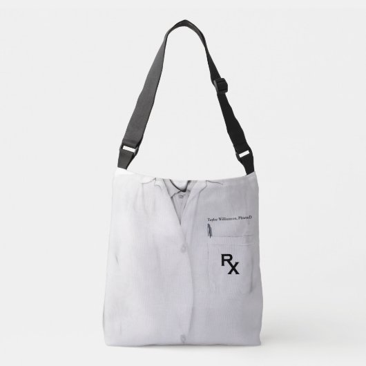 Persoonlijk farmaciegift crossbody tas (Voorkant)