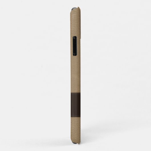 Persoonlijk Faux Beige Leather Case-Mate iPhone Case (Achterkant/rechts)