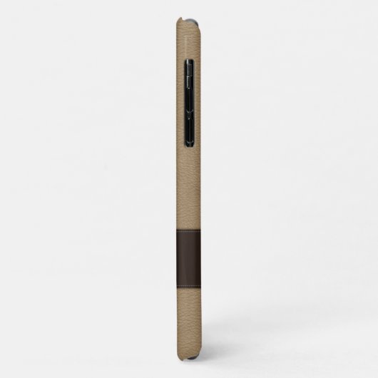 Persoonlijk Faux Beige Leather Case-Mate iPhone Case (Achterkant/links)