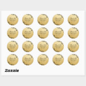 Persoonlijk Faux Gold Foil Weddenschap Hartelijk d Ronde Sticker (Vel)