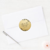 Persoonlijk Faux Gold Foil Weddenschap Hartelijk d Ronde Sticker (Envelop)