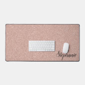 Persoonlijk Faux Roos Gold Glitter Bureaumat (Keyboard & Muis)