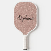 Persoonlijk Faux Roos Gold Glitter Pickleball Paddle (Achterkant)