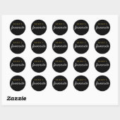 Persoonlijk favoriete ticker Black Gold van Bride Ronde Sticker (Vel)