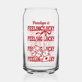 Persoonlijk Feeling Lucky Bruidsfeest Cadeautje Blikvorm Glas