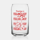 Persoonlijk Feeling Lucky Bruidsmeisje Cadeau Blikvorm Glas (Voorkant)