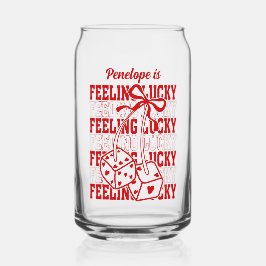 Persoonlijk 'Feeling Lucky' Trouwfeest Favor Blikvorm Glas