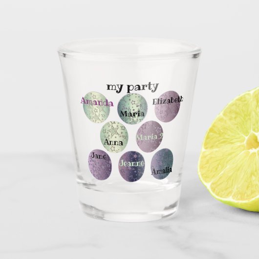 persoonlijk, feest, vrijgezellenfeest, vriendin shot glas (Voorkant)