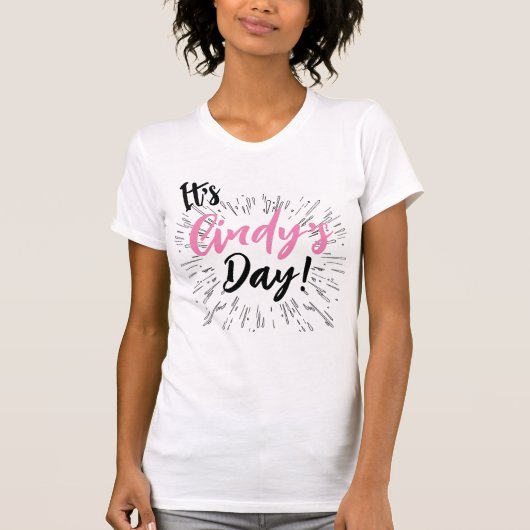 Persoonlijk feestcongratulatie T-shirt (Voorkant)