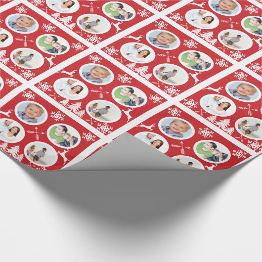 Persoonlijk feestdag fotopapier cadeaupapier (Hoek)