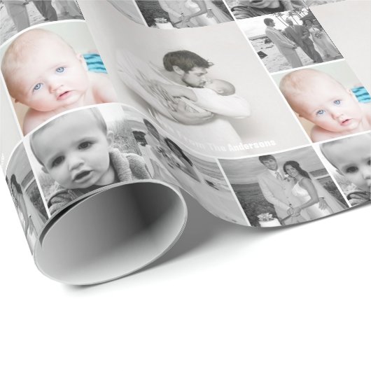 Persoonlijk feestdag fotopapier cadeaupapier (Rol Hoek)