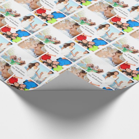 Persoonlijk feestdag fotopapier cadeaupapier (Hoek)