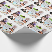 Persoonlijk feestdag fotopapier cadeaupapier (Hoek)