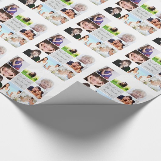 Persoonlijk feestdag fotopapier cadeaupapier (Hoek)