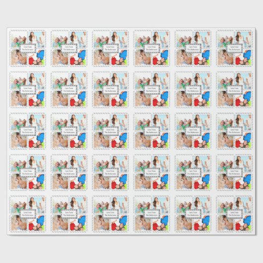 Persoonlijk feestdag fotopapier cadeaupapier (Vlak)