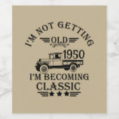 Persoonlijk feestelijk 75e verjaardagsfeest wijn etiket (Enkel label)