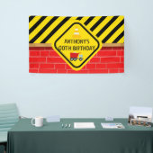 Persoonlijk feestje met bouwthema spandoek (Beurs)