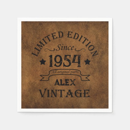 Persoonlijk feestje voor zeventig jaar oude 70ste  servet (Voorkant)