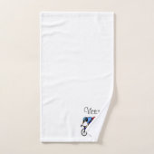 Persoonlijk fietsenras blauw en rood bad handdoek (Handdoek)