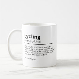 Persoonlijk fietsersgeschenk voor mannen en vrouwe koffiemok