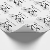 Persoonlijk fietsontwerp cadeaupapier (Hoek)