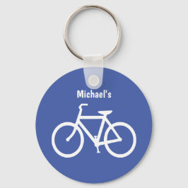 Persoonlijk Fietsslot met Fietssilhouet Sleutelhanger
