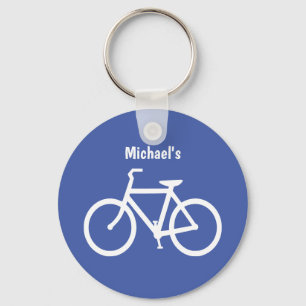 Persoonlijk Fietsslot met Fietssilhouet Sleutelhanger