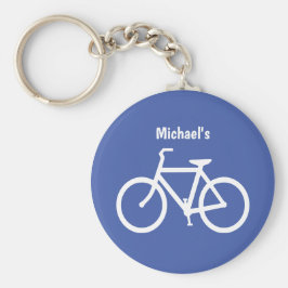 Persoonlijk Fietsslot met Fietssilhouet Sleutelhanger