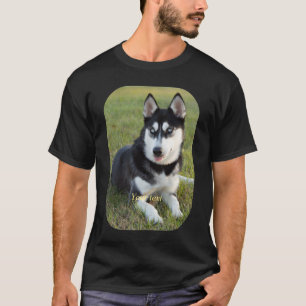 Persoonlijk Fijne speels Siberian Husky puppy T-shirt