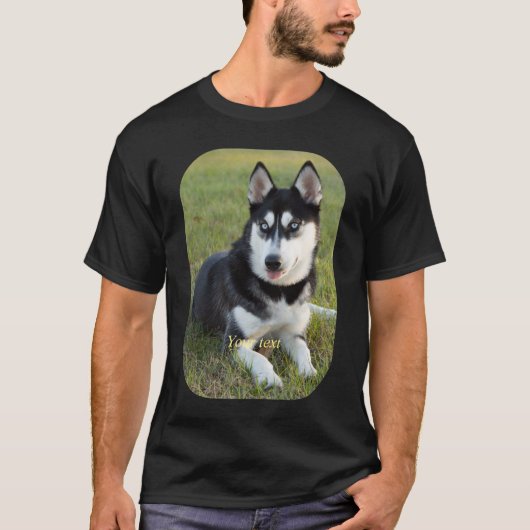 Persoonlijk Fijne speels Siberian Husky puppy T-shirt (Voorkant)