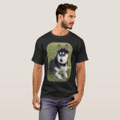 Persoonlijk Fijne speels Siberian Husky puppy T-shirt (Voorkant volledig)