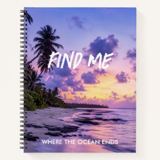 Persoonlijk FindMe Tropisch Eiland Paradijs Strand Notitieboek