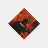 Persoonlijk Firemen en Flames Napkins Servet (Hoek)