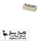 Persoonlijk Flamingo Tropical Island Bird Address Rubberstempel (Gestempeld)
