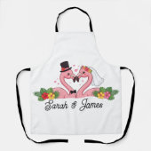 Persoonlijk Flamingo Trouwcadeau TROPISCH Schort (Voorkant)