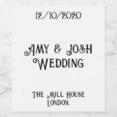 Persoonlijk fleslabel. wijn etiket (Enkel label)