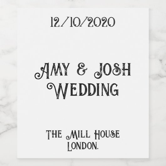 Persoonlijk fleslabel.  wijn etiket (Enkel label)