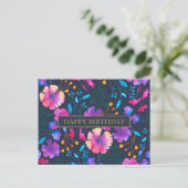 Persoonlijk Floral-Briefkaart voor berichtkleuren Briefkaart (Staand voorkant)