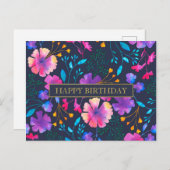 Persoonlijk Floral-Briefkaart voor berichtkleuren Briefkaart (Voorkant / Achterkant)