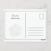 Persoonlijk - Floral Engraving Elegant Hartelijk d Briefkaart (Achterkant)