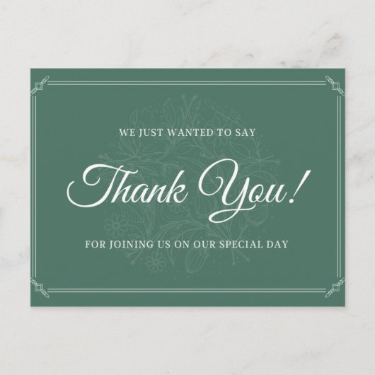 Persoonlijk - Floral Engraving Elegant Hartelijk d Briefkaart (Voorkant)