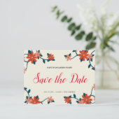 Persoonlijk - Floral Garden Party Save the Date Briefkaart (Staand voorkant)