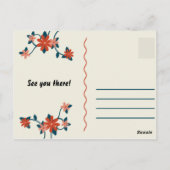 Persoonlijk - Floral Garden Party Save the Date Briefkaart (Achterkant)