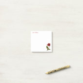 Persoonlijk: Floral Photography - One Red Rose Post-it® Notes (Op bureau)