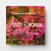 Persoonlijk Floral Proverbs 31 Fotoplaat (Voorkant)