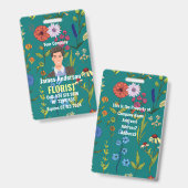 Persoonlijk Florist Werknemer ID Badge (Voor- en achterkant)