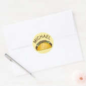Persoonlijk Foodie Taco Mexican Food Ronde Sticker (Envelop)