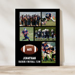 Persoonlijk Football 5 Foto Collage Name Team # Poster<br><div class="desc">Dit poster van het douane football kenmerkt uw 5 foto's, de naam van de speler van het football, jersey aantal en teamnaam. Personaliseer u met actiefoto's, een teamfoto, enz. Verander gemakkelijk de achtergrondkleur om de kleuren van uw team aan te passen - klik enkel "pas het aan" en dan de...</div>