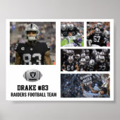 Persoonlijk Football 5 Fotocollage - Team Poster (Voorkant)