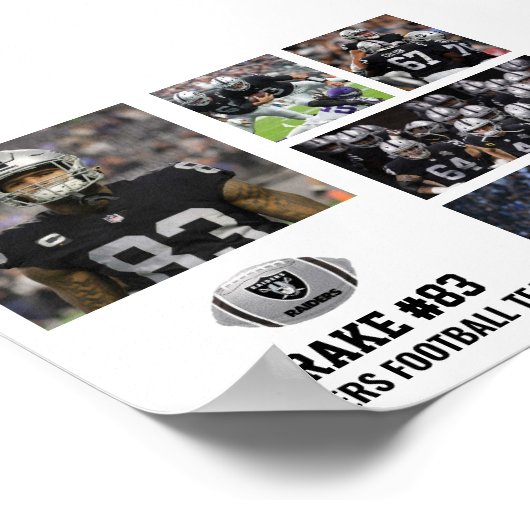 Persoonlijk Football 5 Fotocollage - Team Poster (Hoek)